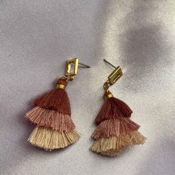 💕LAST ONE Metal Square Tassels Earrings - Picture 4 of 5
